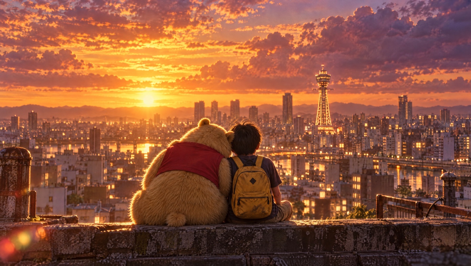 夕焼けの屋上